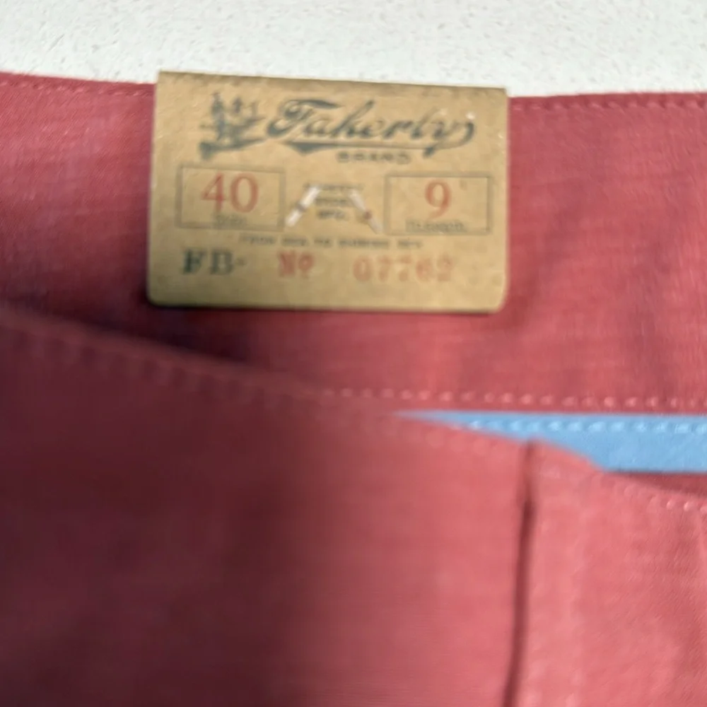 Faherty Brand New Tags All Day Shorts Brick Color Size 40